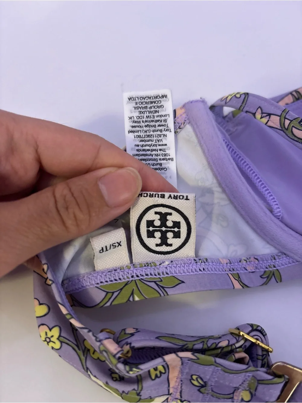 Tory Burch XS Lilac Floral Swim Top